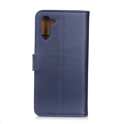 Etui en PU retourner avec support bleu foncé pour votre OPPO Realme 6 Pro