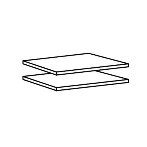 2 Tablettes largeur 81 cm coloris Erable