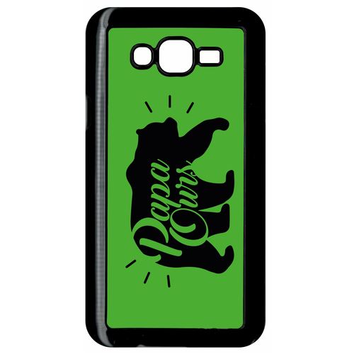 Coque Samsung Galaxy J7 Papa Ours Fond Vert