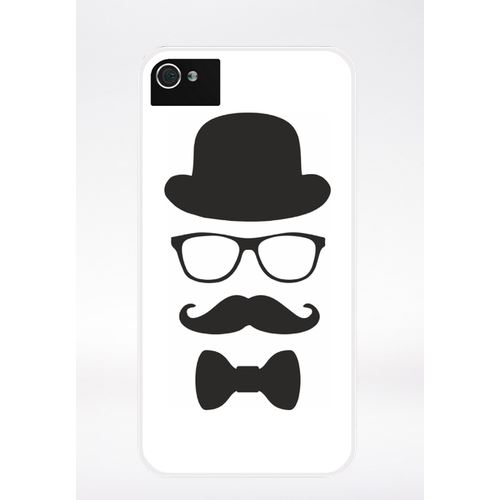 Coque Chapeau Moustache Compatible Iphone 4 Transparent