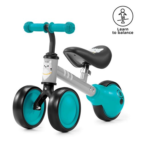 Kinderkraft CUTIE Mini Vélo draisienne, à partir d'1 an, Poussoir, Jouet roulant, Turquoise