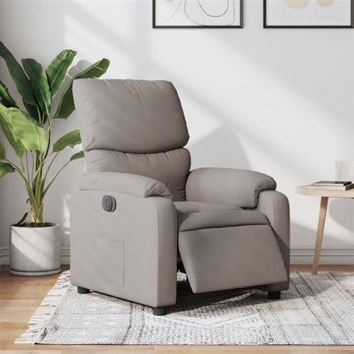 Non Communiqué Gris Vidaxl Fauteuil Réglable Électrique Tissu Taupe