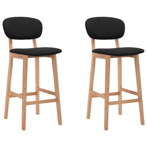 Vidaxl Noir Tabouret - Tissu - Image 3