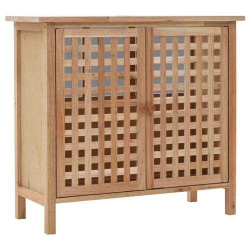 vidaXL Armoire pour lavabo Bois de noyer massif 66 x 29 x 61 cm