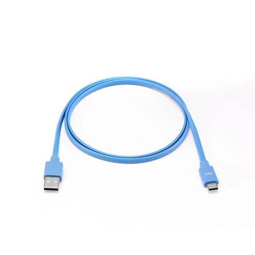 We Bleu Câble Plat Usb-C Vers Usb 1M Pour Samsung S8/S9/S10, Macbook Pro, Google Pixel/Chromebook, Huawei P20/P30 Xiaomi - Neuf - Image 3