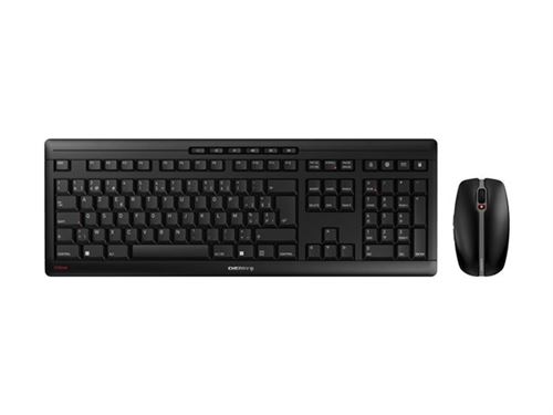 CHERRY STREAM DESKTOP - Ensemble clavier et souris - sans fil - 2.4 GHz - Belge - commutateur : CHERRY SX - noir