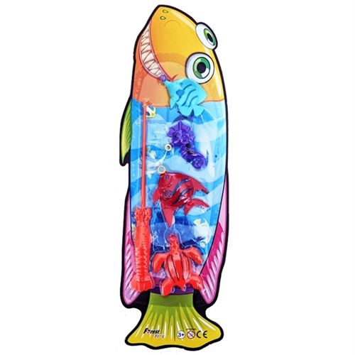 Non Communiqué Multi Kit De Pêche À La Ligne Canne Avec Fil Et Animaux Aquatiques