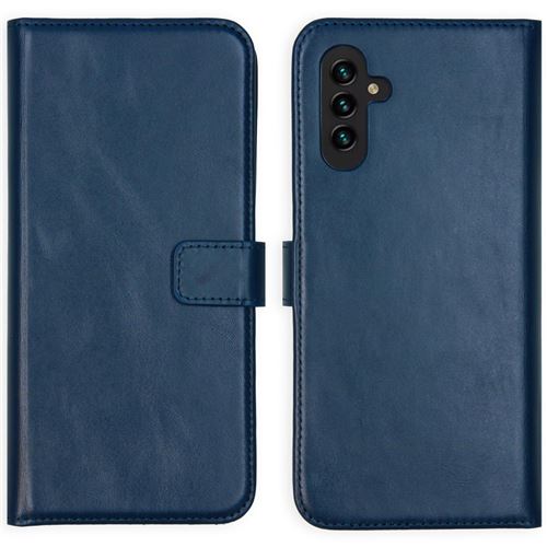 Étui de téléphone portefeuilen cuir véritabSamsung Galaxy A13 (5G) - Bleu Selencia