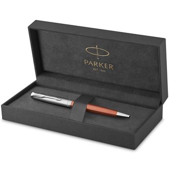 PARKER Sonnet Essentiel Stylo bille, Orange, Recharge noire pointe moyenne, Coffret cadeau