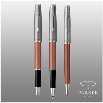 PARKER Sonnet Essentiel Stylo bille, Orange, Recharge noire pointe moyenne, Coffret cadeau
