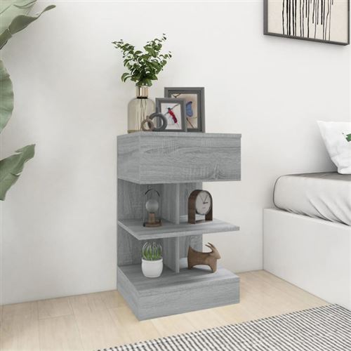 Non Communiqué Sonoma Gris Tables De Chevet 2 Pcs 40X35x65cm Bois D Ingénierie