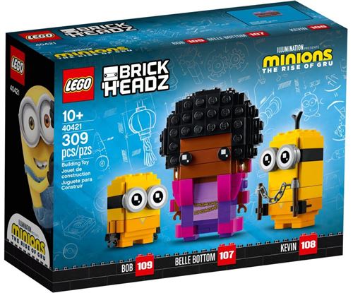 LEGO® BrickHeadz™ 40421 Minions Belle Bottom, Bob et Kevin Minions