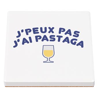 Sous-Verre Humour "J'Peux Pas J'ai Cuba Libre" - Lot De 6 En Céramique 10x10 Cm - Fabriqué En France