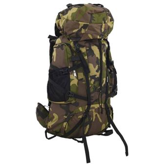 Sac à dos de randonnée - VIDAXL - Camouflage vert - 100 L - Tissu oxford - Confort ajustable - 1