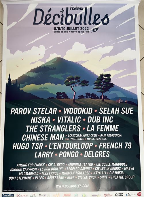 Affiche de concert originale - Décibulles - 2022 - Woodkid - Parov Stelar - 80x120cm
