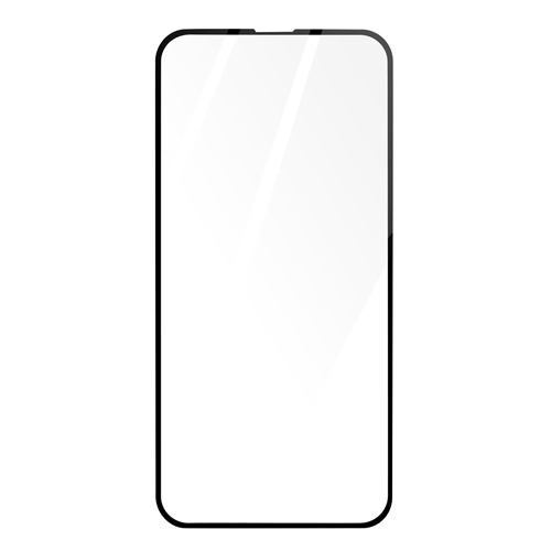 Verre Trempé pour iPhone 14 Plus Dureté 9H Bords Biseautés 5D Adhésion Totale Avizar Noir