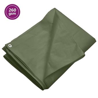 vidaXL Bâche 260 g-m² 3x6 m Vert PEHD 151549 - 1