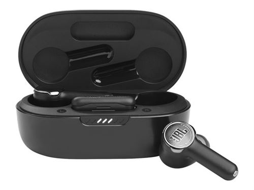 Jbl Noir Quantum Tws - Véritables Écouteurs Sans Fil Avec Micro - Intra-Auriculaire - Bluetooth - Suppresseur De Bruit Actif - Usb-C Via Un Adaptateur Bluetooth