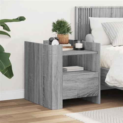 Vidaxl Gris Table De Chevet - Sonoma - Image 3