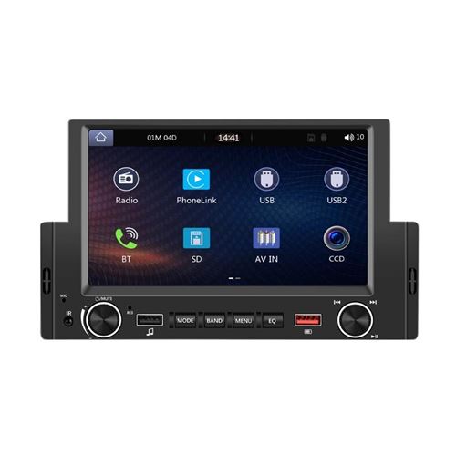 Autoradio CarPlay Android Écran 6.2 Pouces Bluetooth FM USB Multilingue YONIS