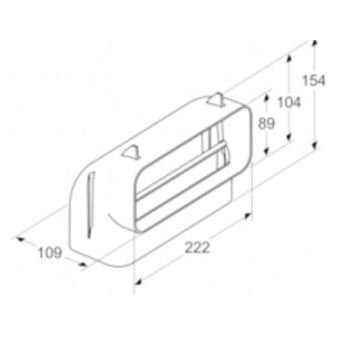 HZ9VDSB3 - Accessoire hottes, Conduit plat, 90 °, vertical M