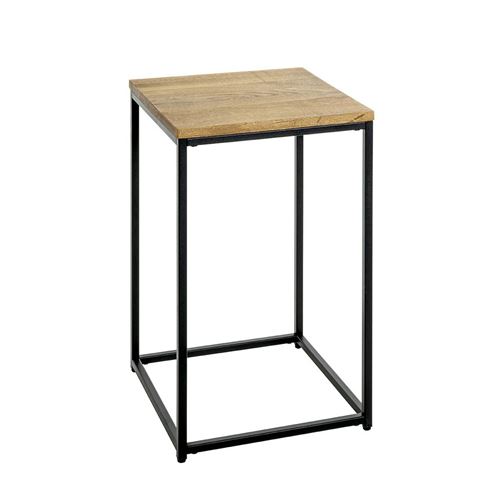 Table d'Appoint "Pika" 60cm Chêne & Noir