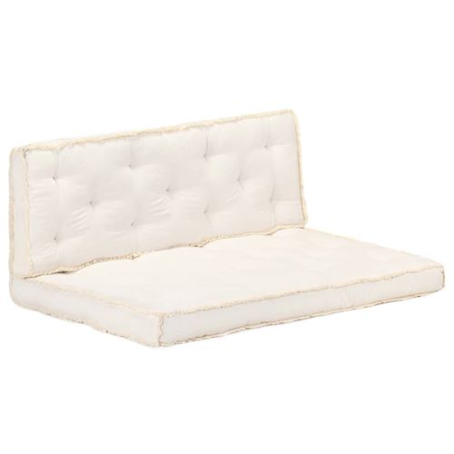 vidaXL Ensemble de coussins de canapé palette 2 pcs Beige