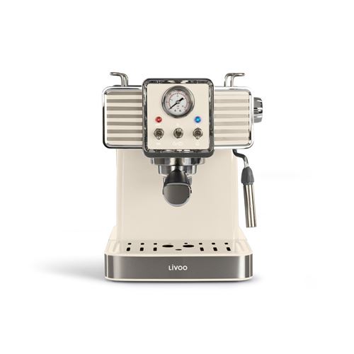 Livoo - Machine à expresso - 15 bars - 1350W - Crème - Image 3
