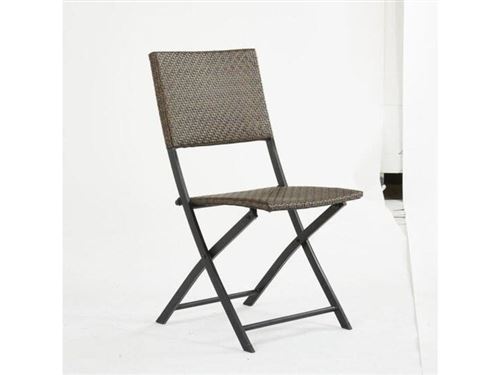Generique Chaise De Jardin En Acier Bistro Zena Brun - Image 3