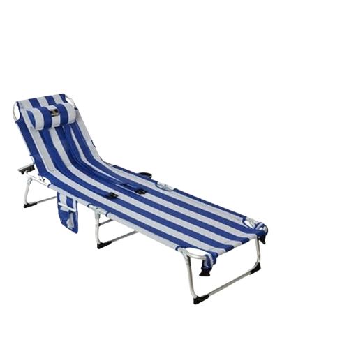 Chaise longue Bleu Blanc 185 x 57 x 26 cm