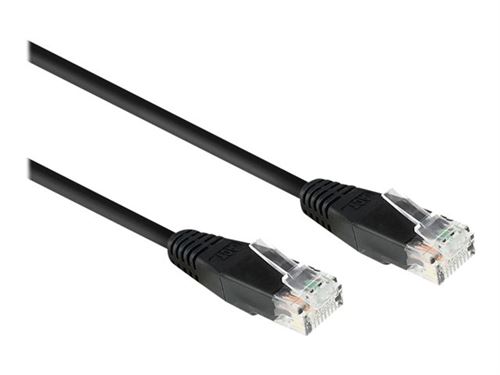 ACT - Cordon de raccordement - RJ-45 (M) pour RJ-45 (M) - 15 m - UTP - CAT 6 - moulé - noir, RAL 9011