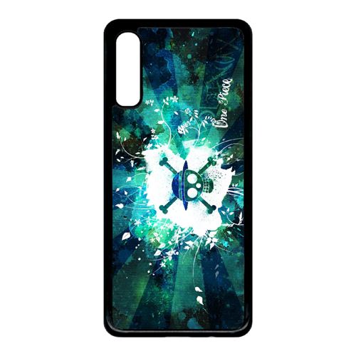 Coque My-Kase pour Galaxy A70 - manga one piece tete de mort - Plastique Noir