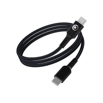 BIGBEN Connected - Câble USB - 24 pin USB-C (M) pour 24 pin USB-C (M) - 3 A - 1.2 m - USB Power Delivery (60W), plastique recyclé à 100 %, connecteurs réversibles - noir