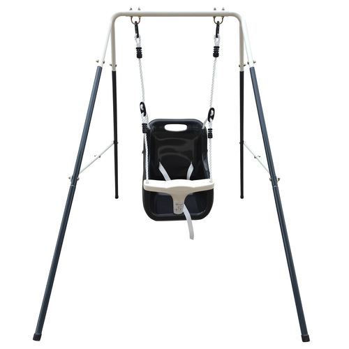 AXI Balançoire siège pour bébé Métal 146x94x118 cm Anthracite et crème