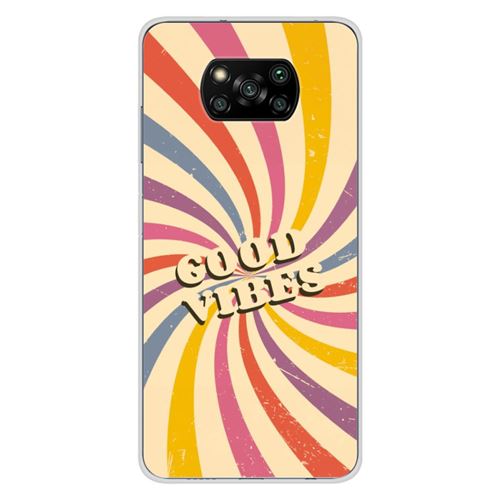 Coque en silicone imprimée compatible Xiaomi Poco X3 Poco X3 Pro Good vibes