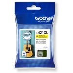 Brother LC421XLY - À rendement élevé - jaune - original - cartouche d'encre - pour Brother DCP-J1140DW, DCP-J1800DW, MFC-J1010DW, MFC-J1012DW