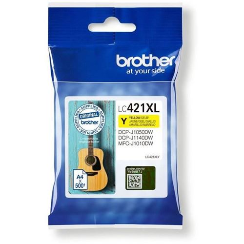 Cartouche d encre Brother LC421XLY Jaune pour DCP-J1140DW DCP-J1800DW MFC-J1010DW MFC-J1012DW