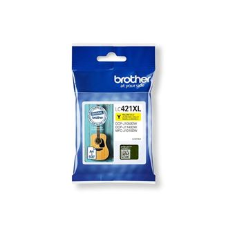 Brother LC421XLY - À rendement élevé - jaune - original - cartouche d'encre - pour Brother DCP-J1140DW, DCP-J1800DW, MFC-J1010DW, MFC-J1012DW