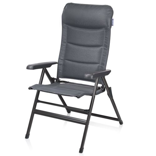 Campart Travel Chaises de camping 2pcs Napoli Anthracite 68x43,5x120cm