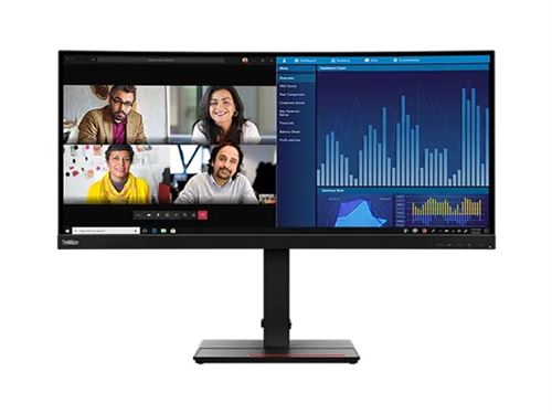 Lenovo ThinkVision P34w-20 - Écran LED - incurvé - 34.14 - 3440 x 1440 UWQHD - IPS - 300 cd/m² - 1000:1 - 4 ms - 2xHDMI. 2xDisplayPort. USB-C - noir corbeau