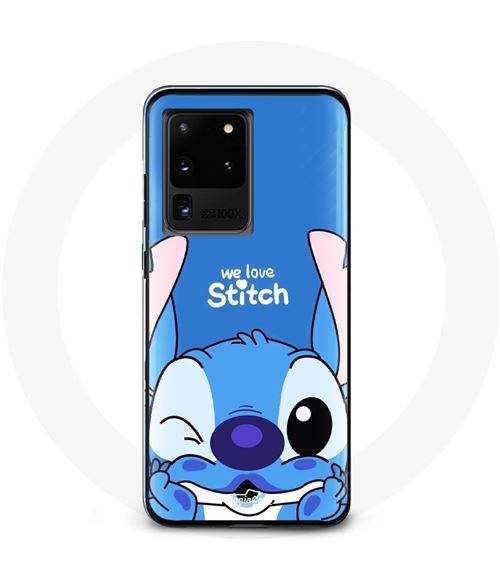 Coque pour Samsung Galaxy S20 Ultra Stitch mignon fond bleu Maniacase