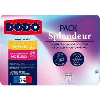 Couette Dodo Pack couette 240 x 260 cm + 2 oreillers 60 x 60 cm