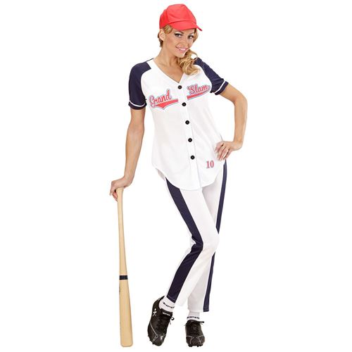 D&eacute;guisement Joueuse De Baseball Femme - M - Blanc - 73372
