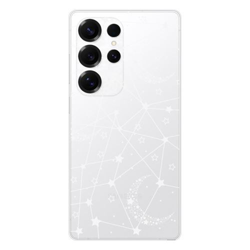 Coque en silicone imprimée compatible Samsung Galaxy S25 Ultra Lignes étoilées