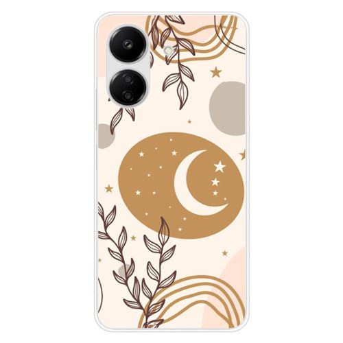 Coque en silicone imprimée compatible Xiaomi Redmi 13C 4G Lunaison
