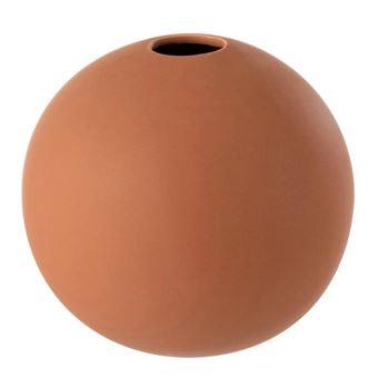 Vase Design Boule Céramique 18cm Rouille - 1