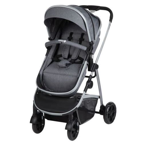 safety first poussette hello 2en1 (convertible nacelle non securitaire) + adaptateurs cabriofix et citi black chic