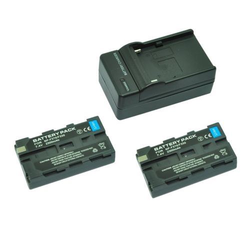 Batterie NP-F550 NP-F570 et chargeur pour Sony