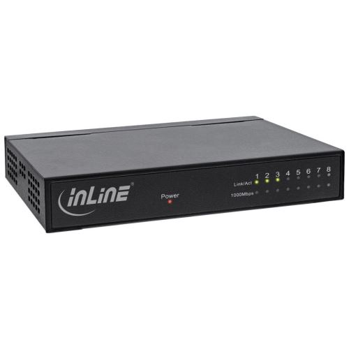 Inline gigabit netzwerk switch 8-port, 1gbit/s, desktop, lufterl