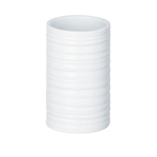 Gobelet de salle de bain design Mila - Blanc